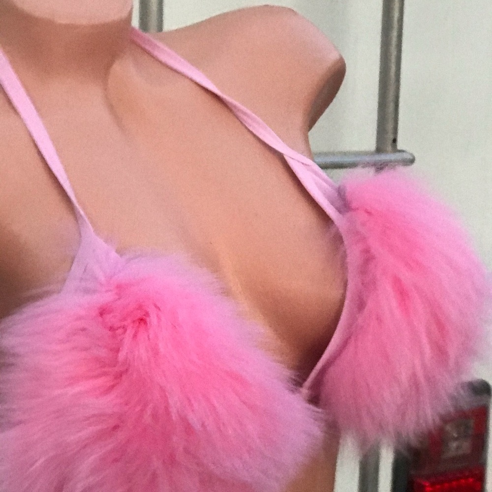 Pink Fuzzy Bikini Set - Picture 12 of 16